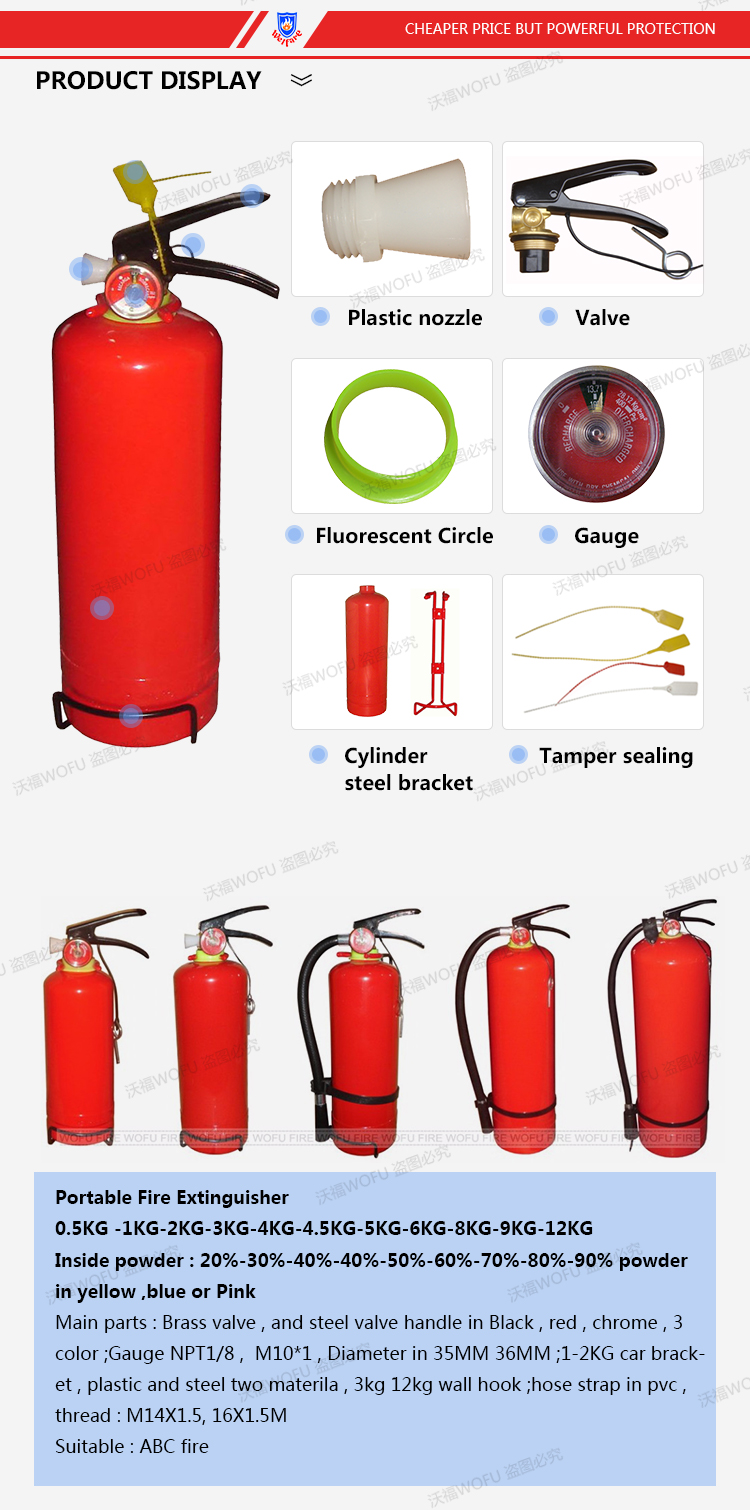 1kg to 100kg all types of fire extinguisher