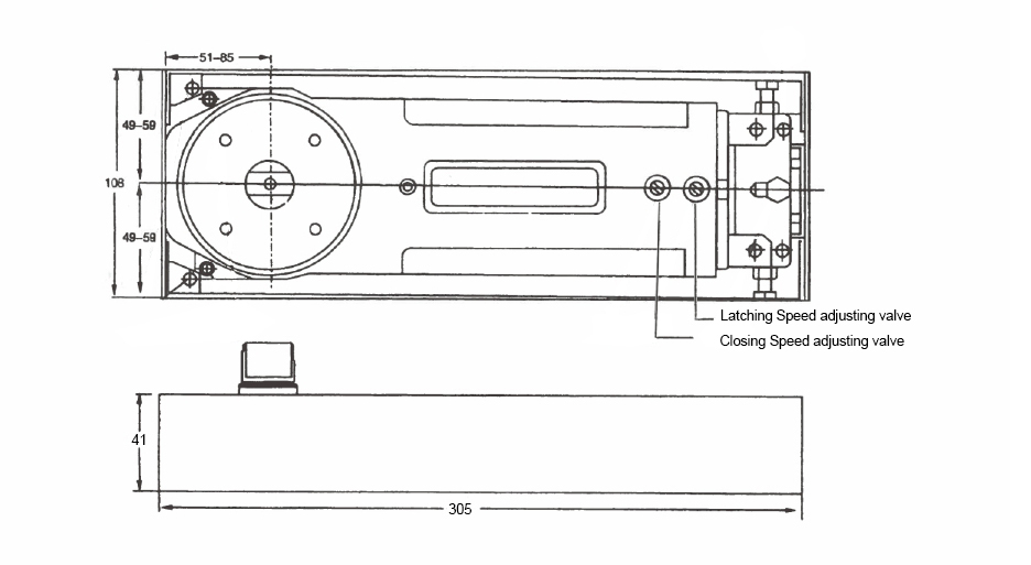 باب زجاجي زنبركي أرضي floor spring glass door