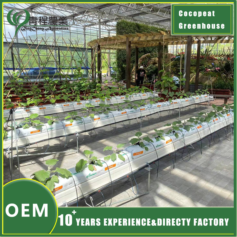 Fibra de coco sostenible para invernadero. sustainable greenhouse coconut coir