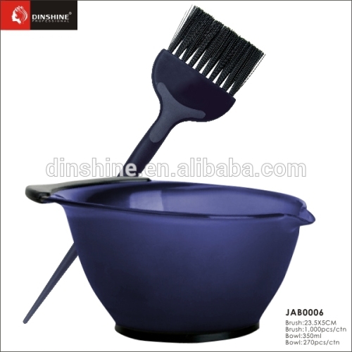 portable tint bowl salon hair dye rubber bowl with brush