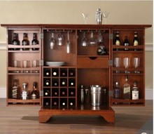 Crosley Lafayette Expandable Bar Cabinet