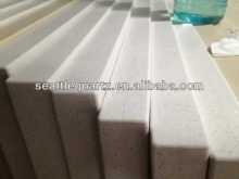 sparkling white quartz stone eased edge countertop