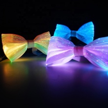 LED Light Up Bow Tie - Luminous Fiber Optic Glow in the Dark