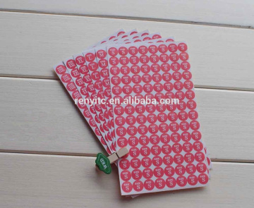 China wholesale packing garment adhesive size sticker,garment sticker,transparent pvc sticker