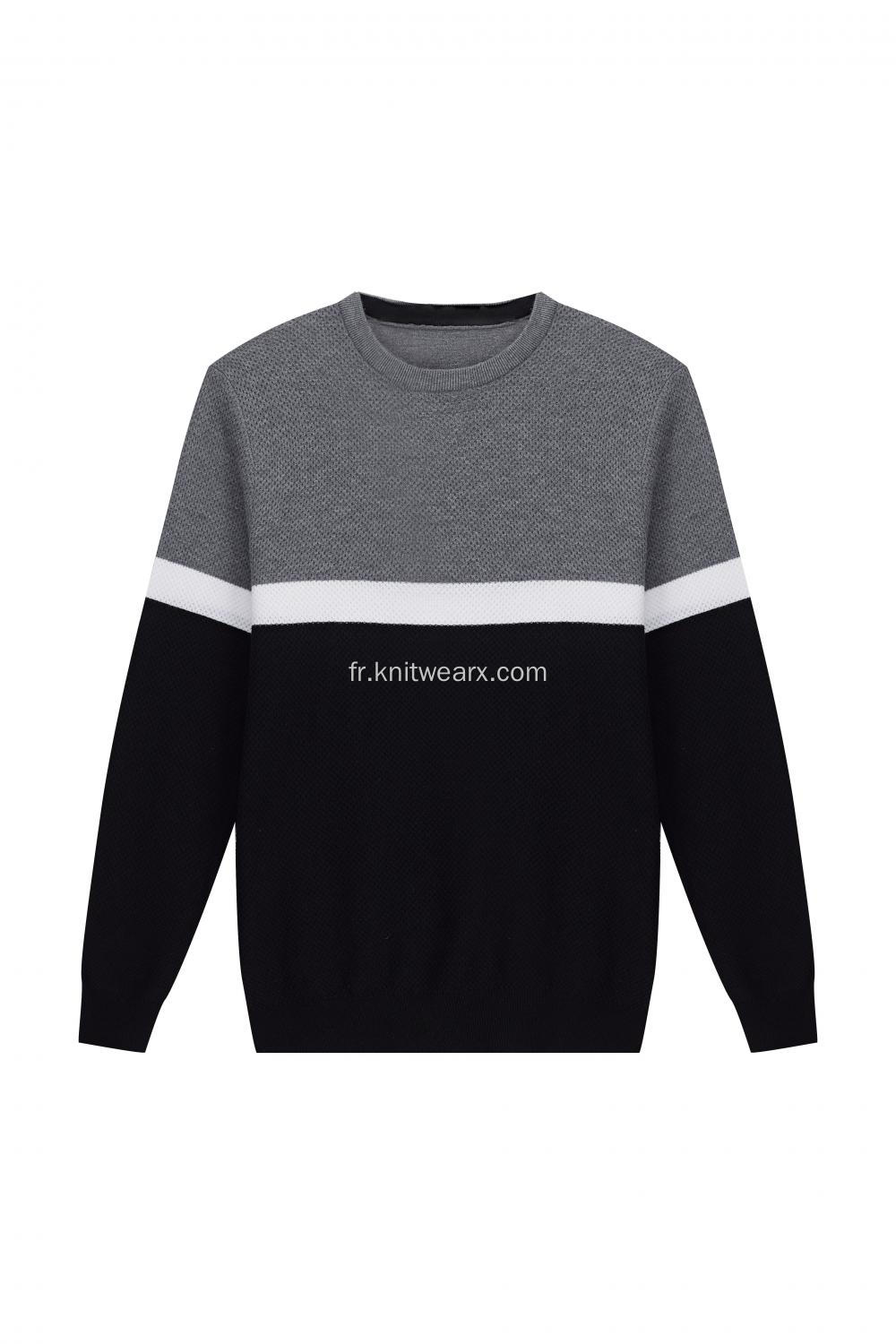 Pull en polyester en coton pour homme