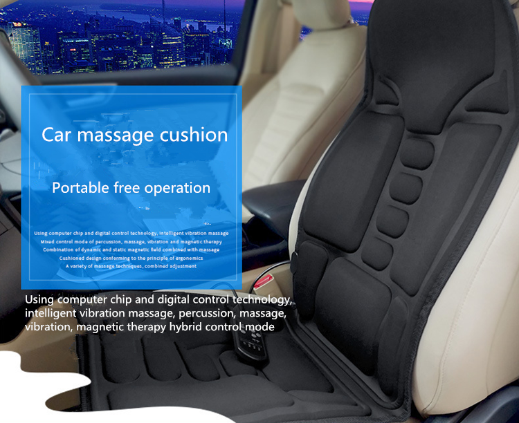 Hot Car Buttocks Vibration Heated Massage Seat Cushion, Heated Kneading Back Buttocks Shiatsu Massage Cushion