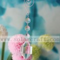 Popular Christmas Decoration Oblong Faceted Cut Diamond Prism With Clasp Hook For Restaurant Lamp Ornaments