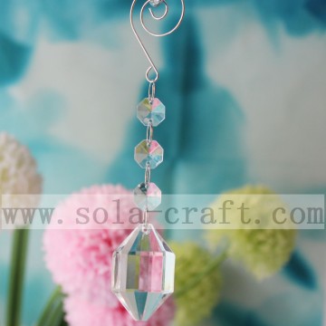 Couper la boule de lustre 26 * 36MM guirlande pendentif étincelant octogone perles fabricant de lustre de mariage