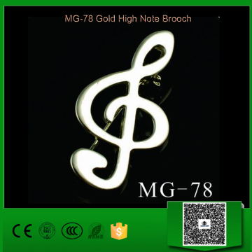 MG-78 Gold High Note Brooch/Music Symbol Design Fashion Brooch