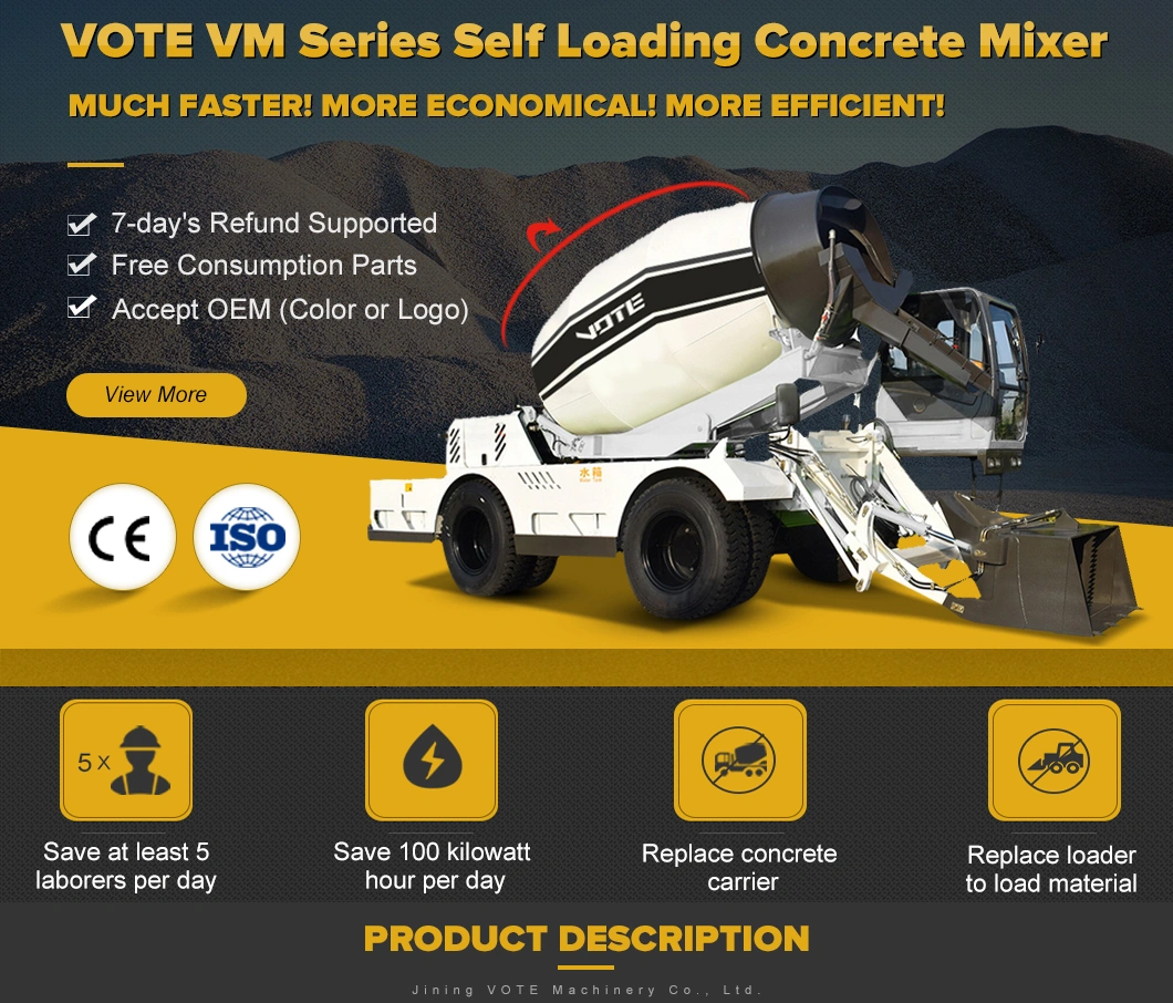 2 CBM Self Loading Concrete Mixer Truck