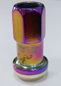 Color steel nuts for wheels