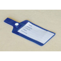 blauwe pvc Bagage label