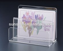 clear acrylic letter holder /acrylic desktop letter holder