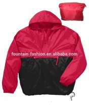 lightweight packable hooded wind jacket rain jacket