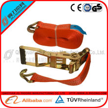 Cargo fastening load restraint tie down belt