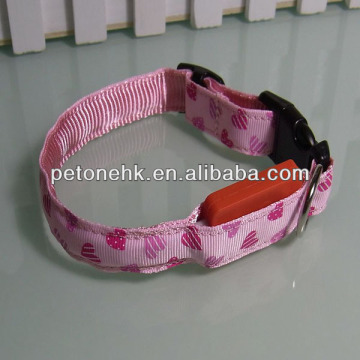 plush reflective led dog collar