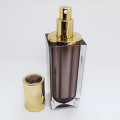 Diamond cap square brown acrylic cosmetic Bottle