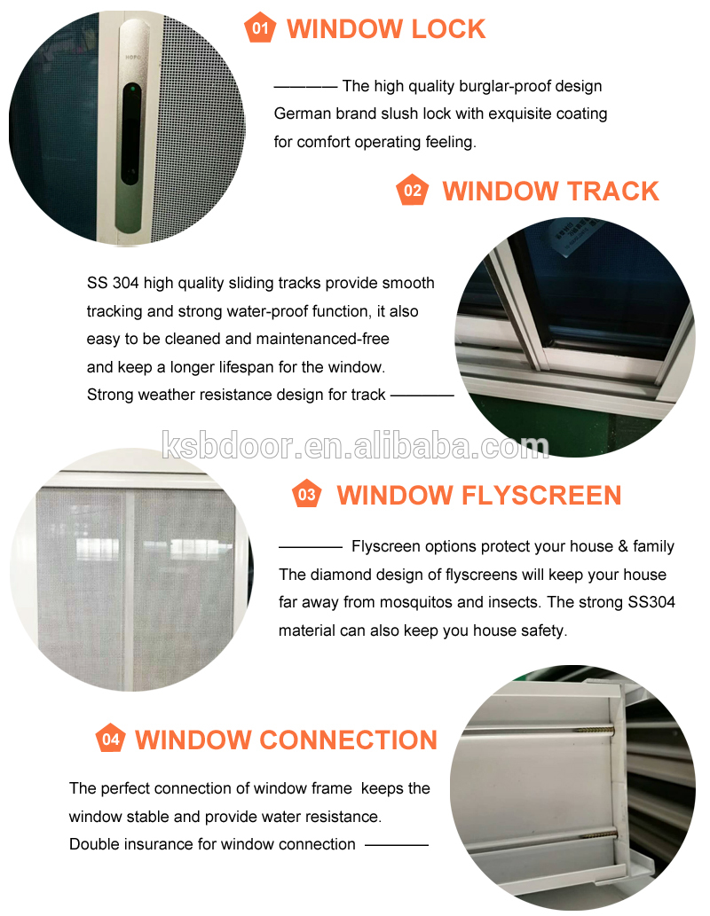 Botswana modern house decoration aluminium frame sliding window with anti-theft grill