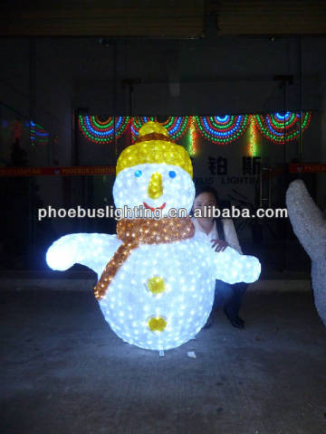 christmas lighting snowman outdoor