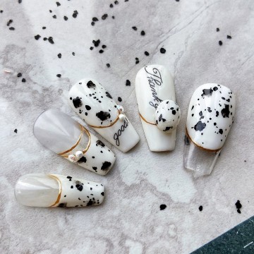 BOKO Eggshell Nail Glitter Powder - Quail Egg Irregular Spot Flakes for Nail Art