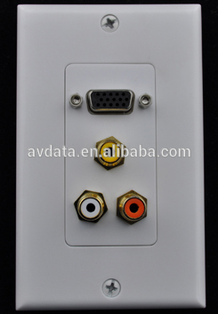 Decora RCA VGA Wall Plate