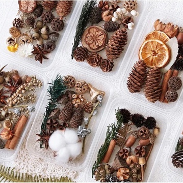 MC Factory Directly Dried Natural Flower Aromatherapy Candle Materials Craft DIY