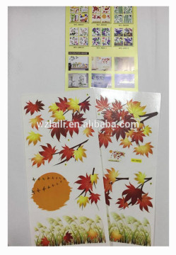 self adhesive pvc wall sticker,maple leaf glitter wall sticker