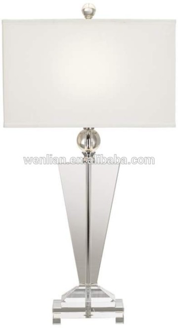 Trophy crystal column table lamp,noble tapered table lamp for living room