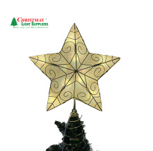 Lighted Metal Capiz Star Tree Topper