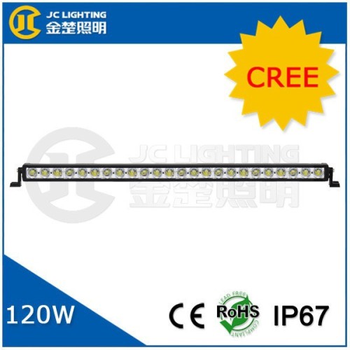 new coming single row 120w led light bar for off-road, auto parts for ship, cruiser wheelchair, forklift, tank, excavator