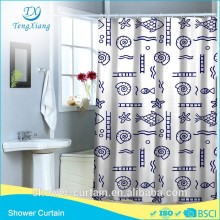 Polyester Printing Carton Fishes Bathroom Curtain