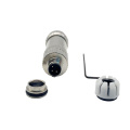 M8 MOTAL CAMPO DE METAL CONECTOR POLETO DE 3 POLES STEL