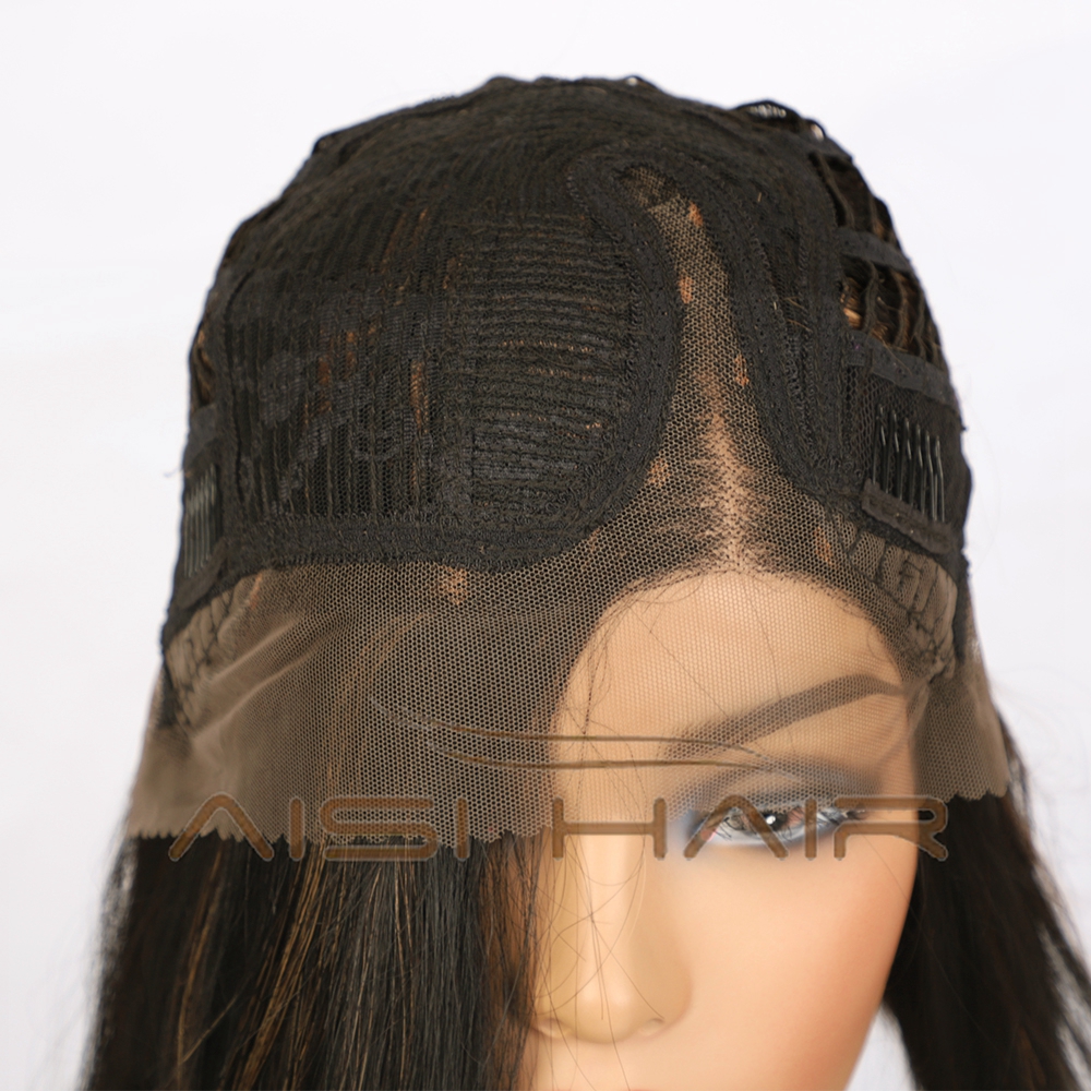 Aisi Hair Cheap Vendors  Black Mixed Brown Bob Short Highlight Low Price Brazilian Straight Lace Wig 100% Human Hair