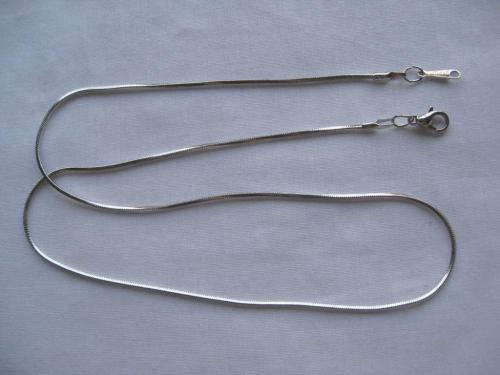 Love Pearl Silver Plated Snake Chain Necklace