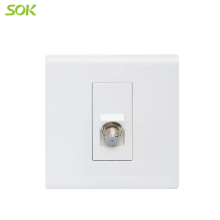 1Gang TV Satellite Socket Outlet 45 degrees UK