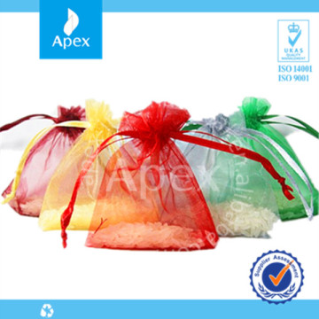 Cheap custom printed organza drawstring bag