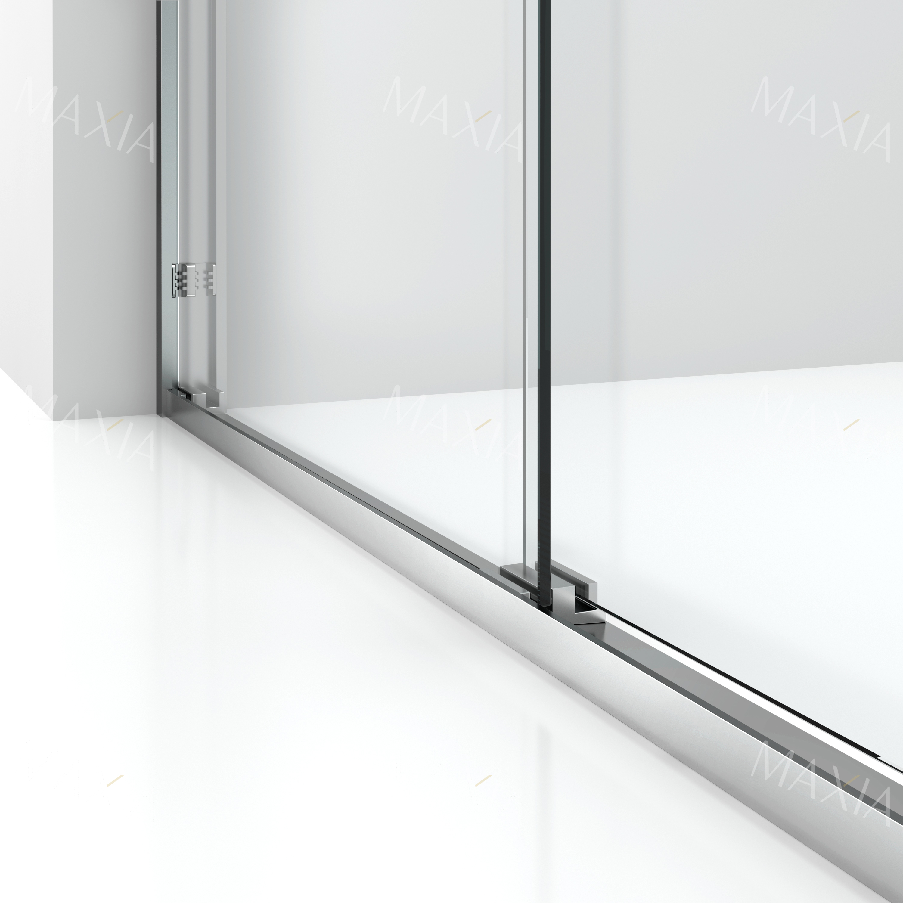 Черный скользящий экран душа