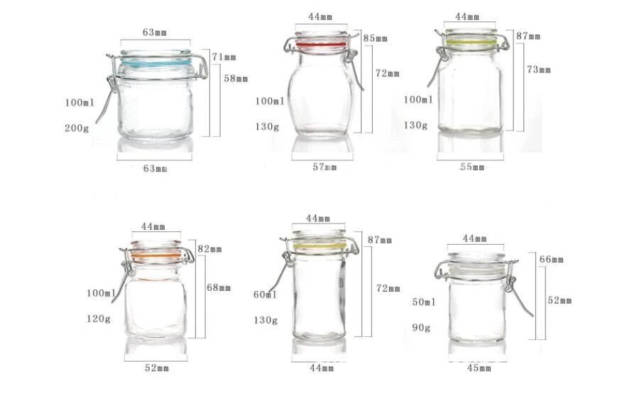 Hot Selling Glass Spices Jars with More Shapes (square hexagon strips and round) Design