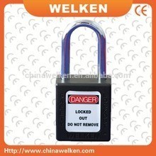 Wholesale Manufacturer ABS Security Lockout tagout Stainless steel Long shackle safety Padlock Keyed to Differ