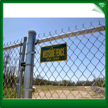 Green angle post chain link fence