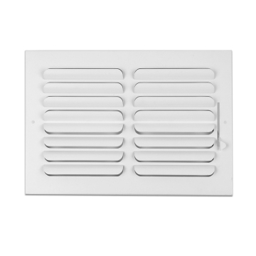 2CB 12x8\" Two-Way Air Register with Curved Blade: HVAC Air Vents and Ceiling/Sidewall Diffusers