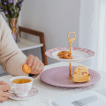 Snack cupcake da bagno in ceramica a 2 livelli personalizzati per il tea party.