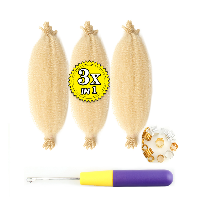Private Label Crochet Ombre Wholesale Synthetic African Hair Extensions For Braids 3X Afro Spring Twist Braiding Hair