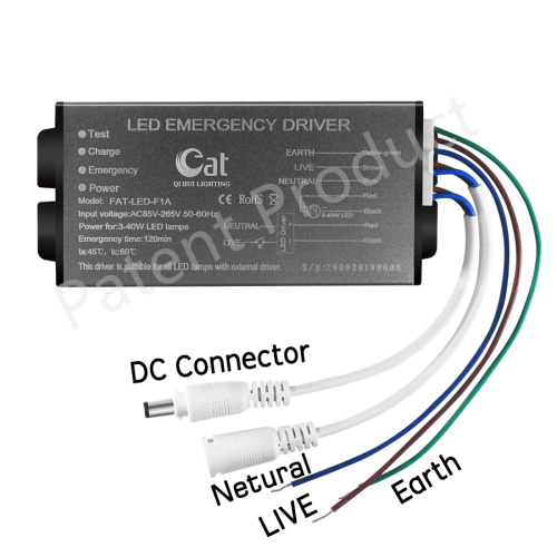 Pachet de perete cu LED de 3-40W cu rezervă de urgență a bateriei