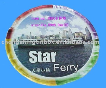 Small round tin coaster