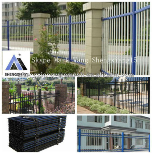 steel picket fence