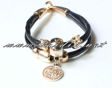 leather wristbands silicon bracelet