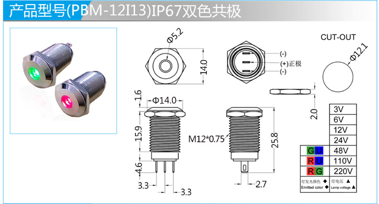 M12 Small Signal Indicator