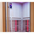 Types Of Home Saunas Hemlock wood 4 person deluxe corner Infrared Sauna