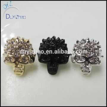 micropaved skull stud hip hop earring